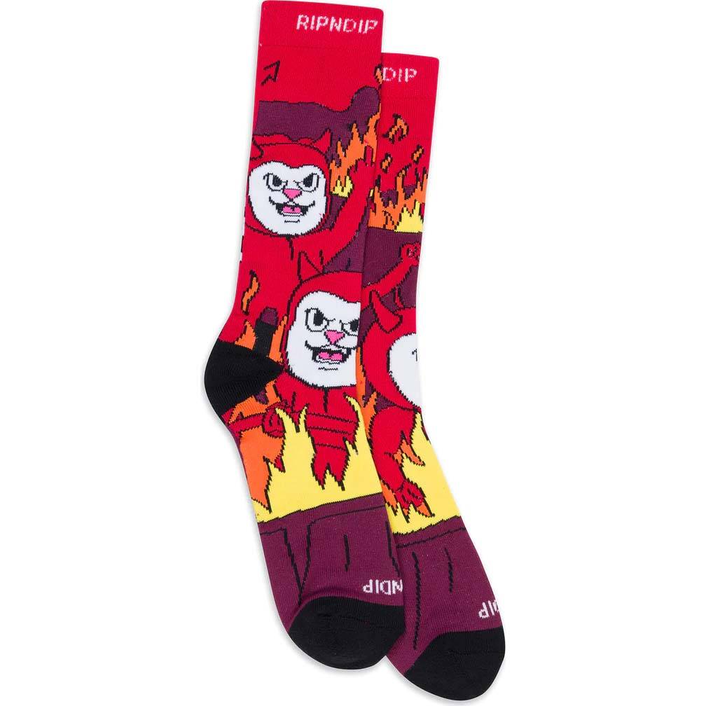 RIPNDIP Heaven On Earth Socks - Red