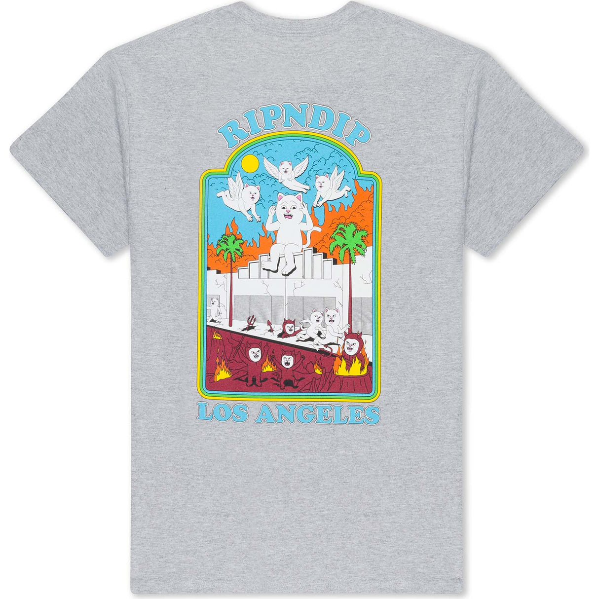 RIPNDIP Heaven On Earth T Shirt - Ash Heather