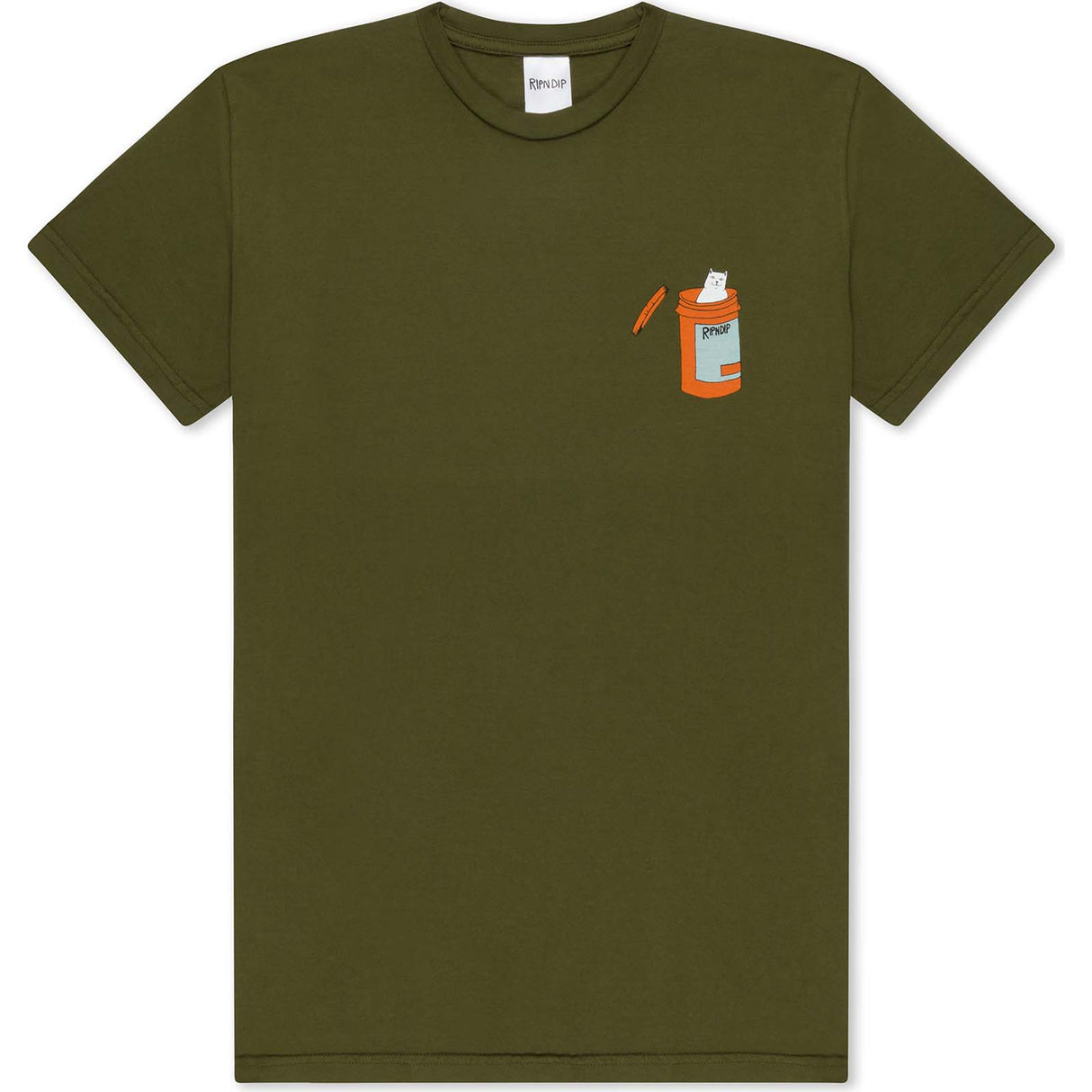RIPNDIP Nermal Pills T Shirt - Military Green