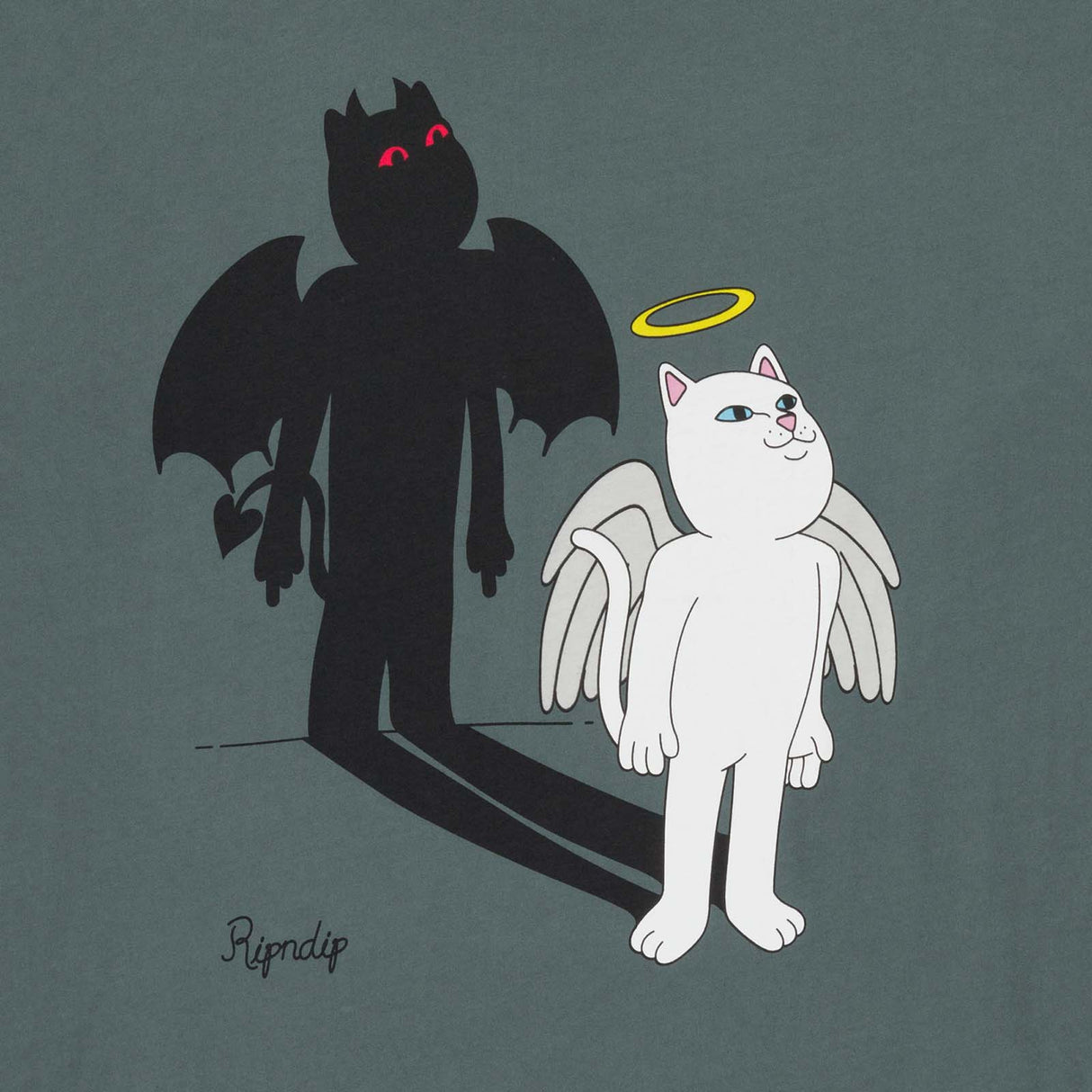 RIPNDIP Shadow Friend T Shirt - Charcoal