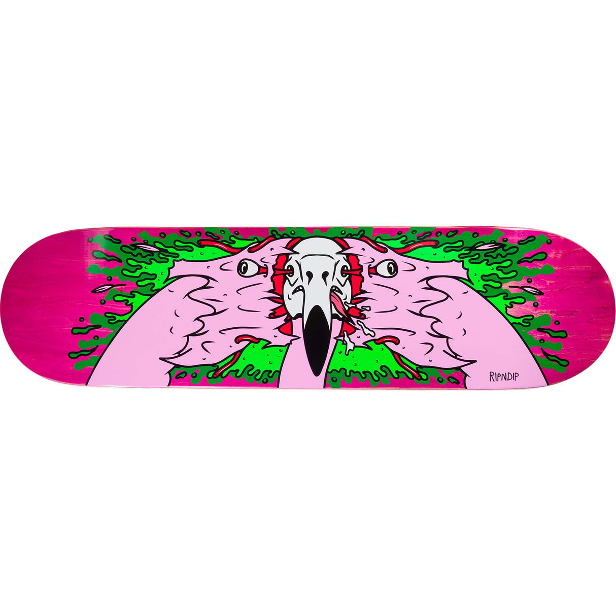 RIPNDIP Skull Face Flamingo Skateboard Deck 8"
