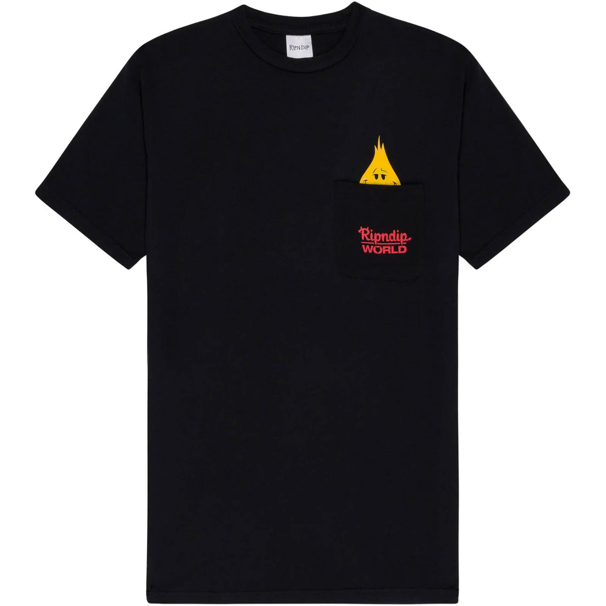 RIPNDIP x World Industries F-U Flameboy Pocket T Shirt - Vintage Black