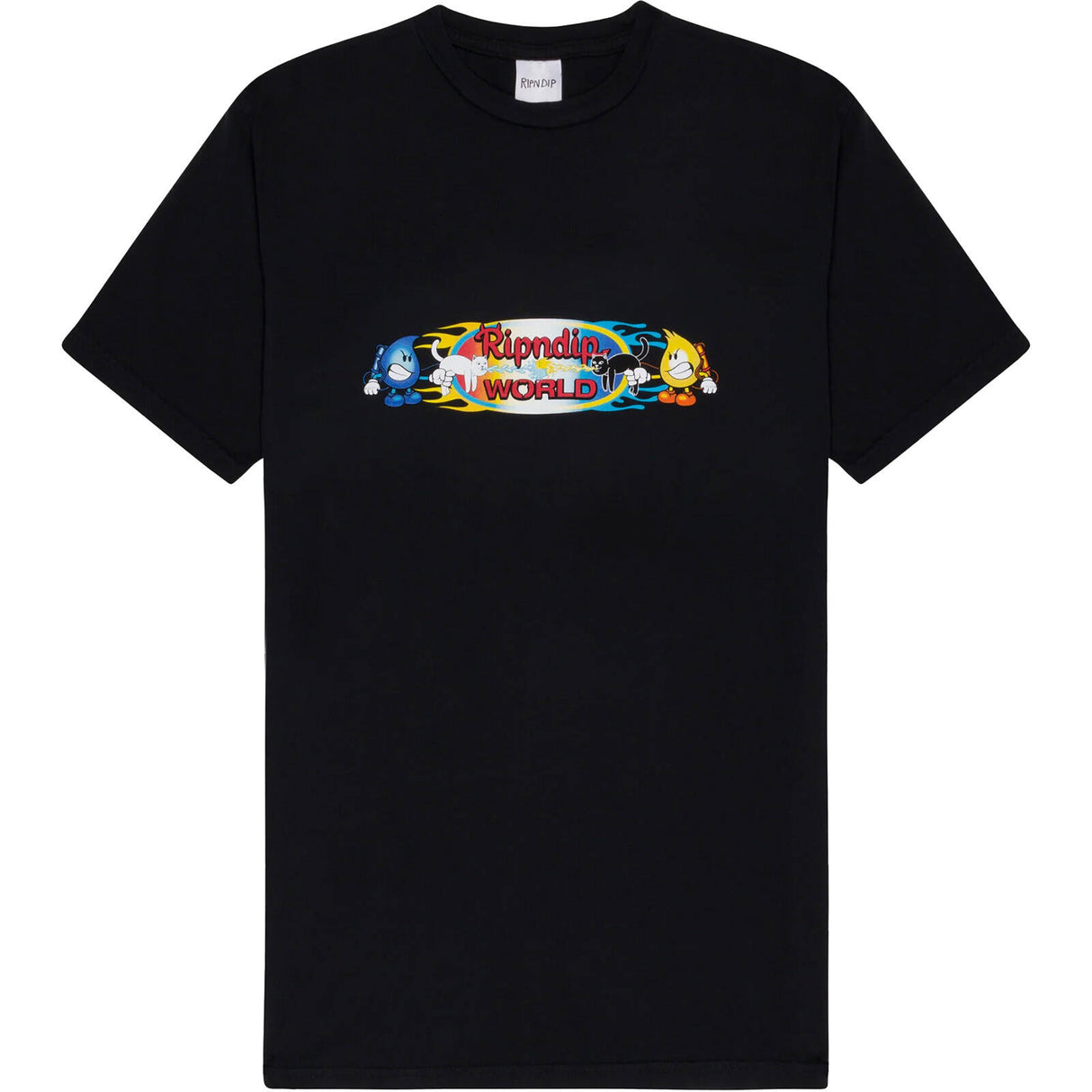 RIPNDIP x World Industries Water Nerm & Flame Jerm T Shirt - Vintage Black