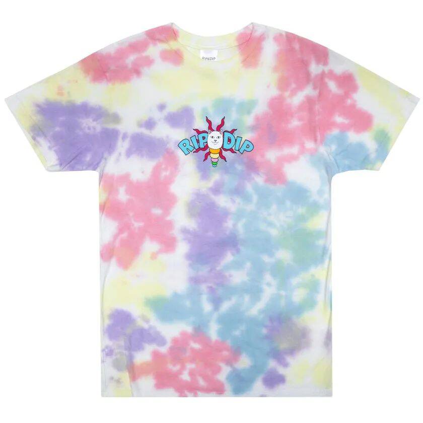 RIPNDIP Etheral T Shirt - Peach & Lavender Tie Dye