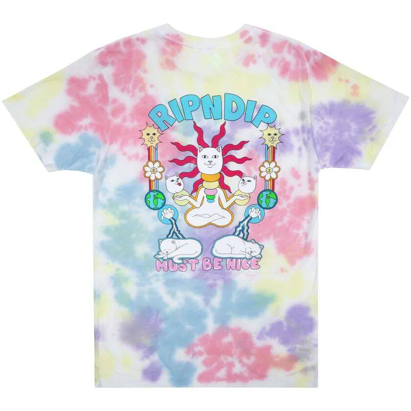 RIPNDIP Etheral T Shirt - Peach & Lavender Tie Dye