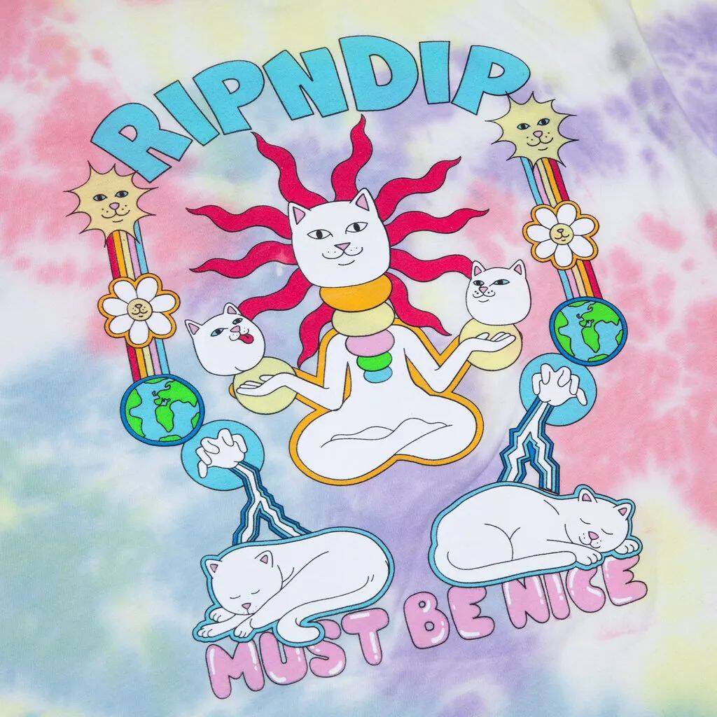 RIPNDIP Etheral T Shirt - Peach & Lavender Tie Dye