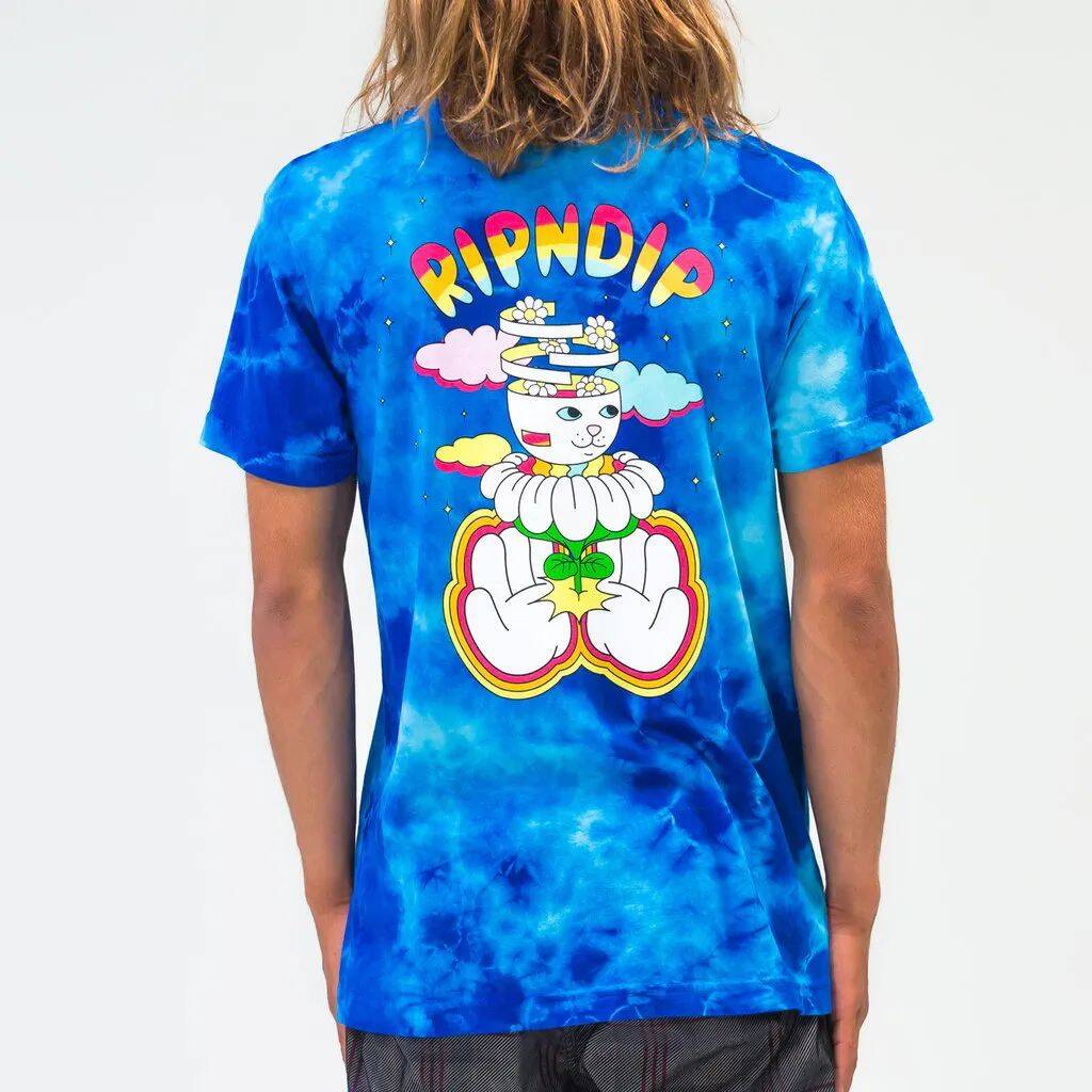 RIPNDIP Imagine T Shirt - Blue Lightning Wash