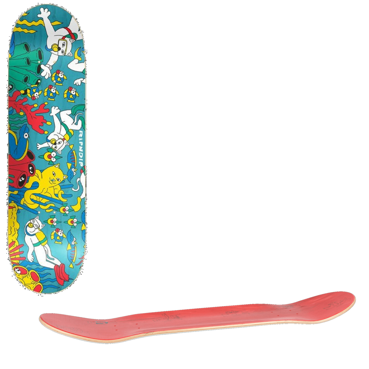 RIPNDIP Under The Sea Skateboard Deck - Aqua 8.25''