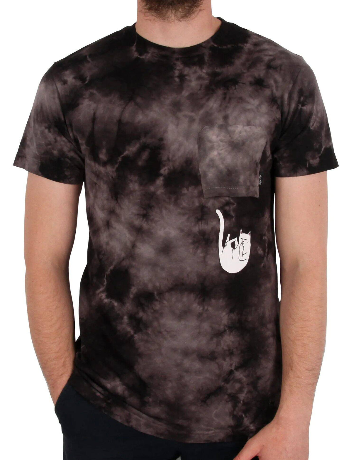 RIPNDIP Lord Nermal Pocket T Shirt - Black Wash