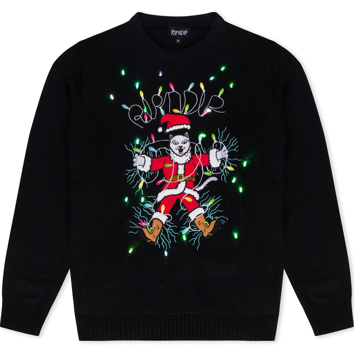 RIPNDIP Electrifying Santa Knit Sweater - Black