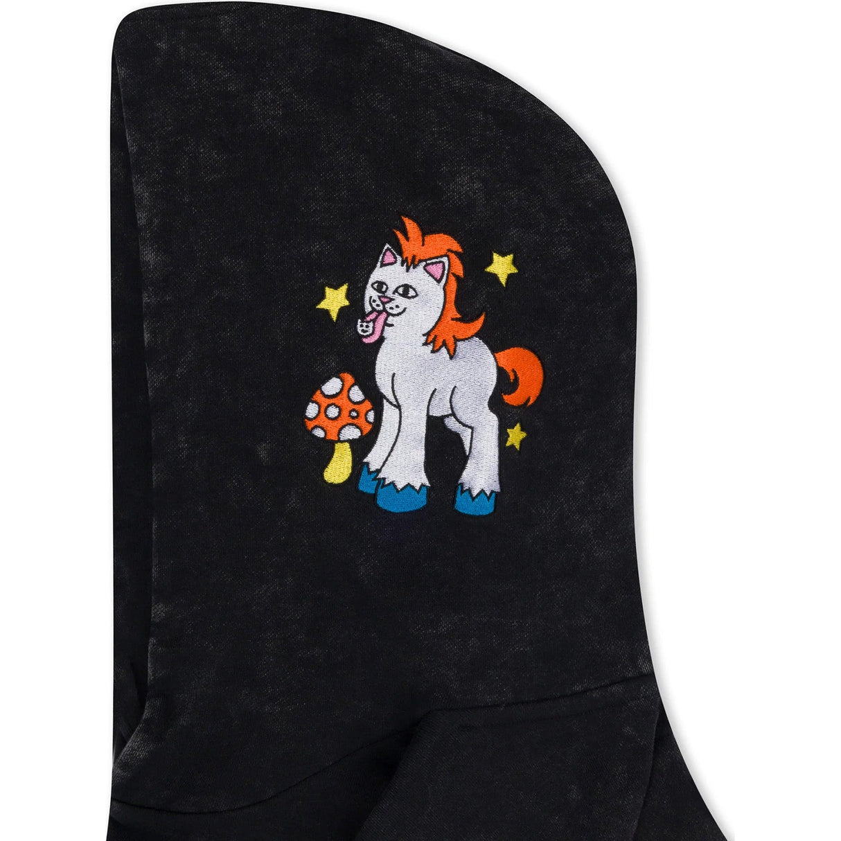 RIPNDIP Taste The Rainbow Hoodie - Black Mineral Wash