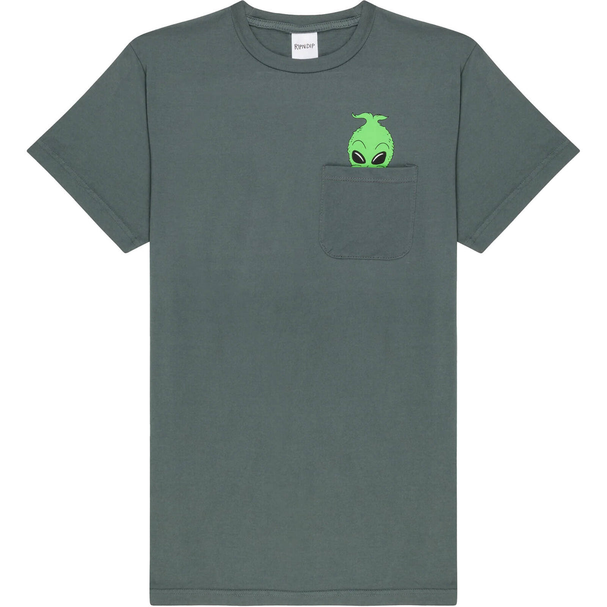 RIPNDIP Bah Humbug Pocket T Shirt - Charcoal