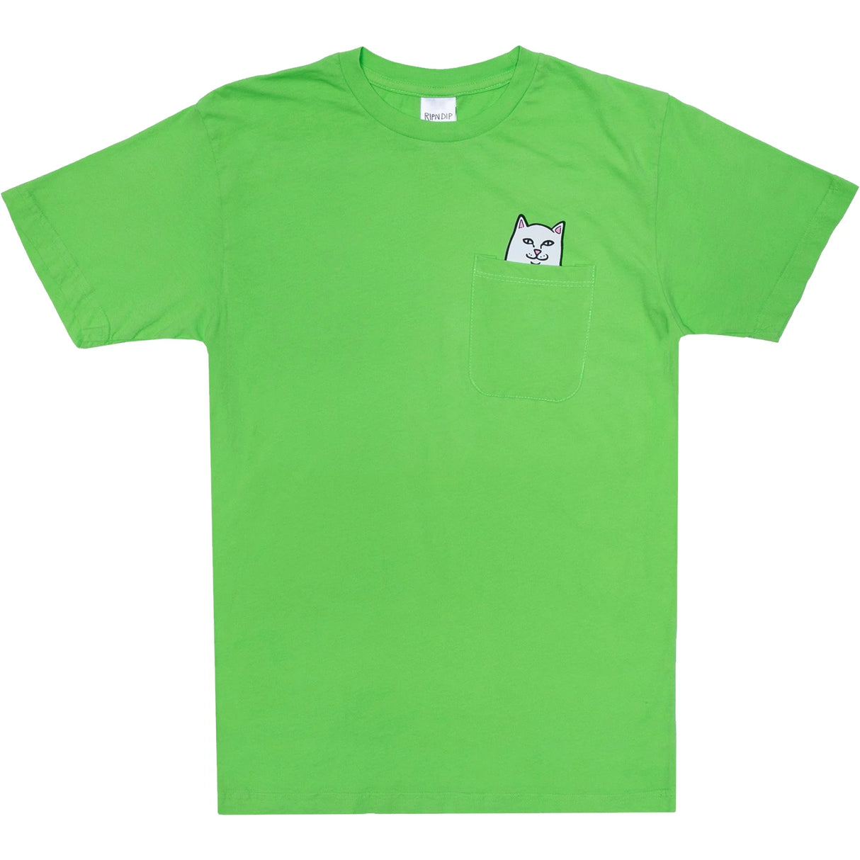 RIPNDIP Lord Nermal Pocket T Shirt - Lime XL