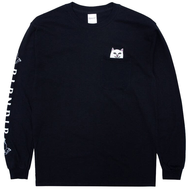 RIPNDIP Lord Nermal Long Sleeve T Shirt - Black