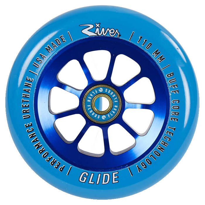 River Glides Pro Scooter Wheel 110mm - Blue/Blue