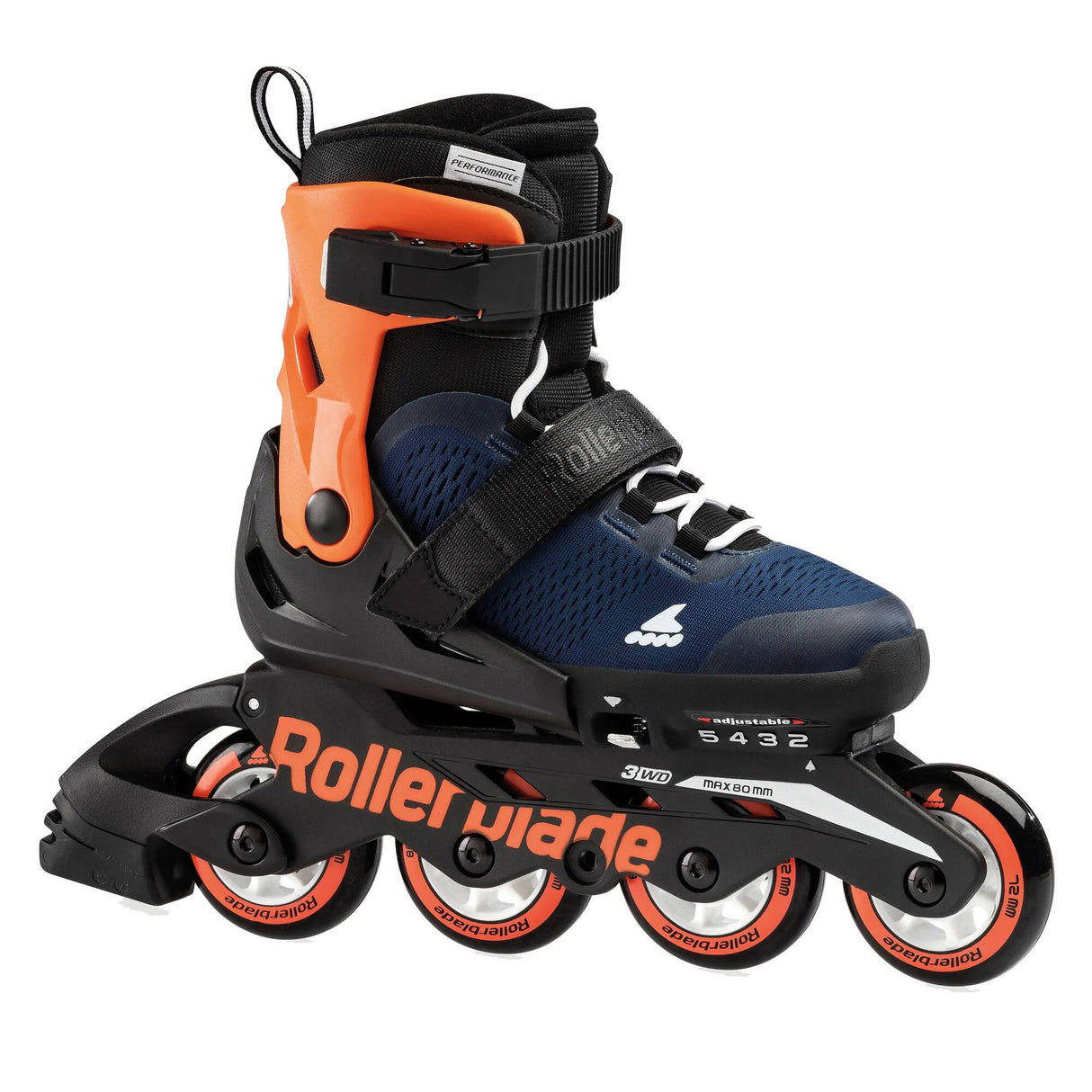 Rollerblade 19 Cube Inline Skate Bundle - Blue/Orange