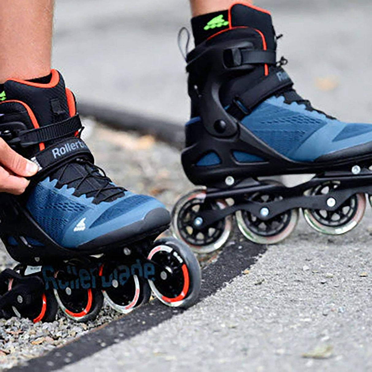 Rollerblade Macroblade 90 Inline Roller Skates - Blue/Orange