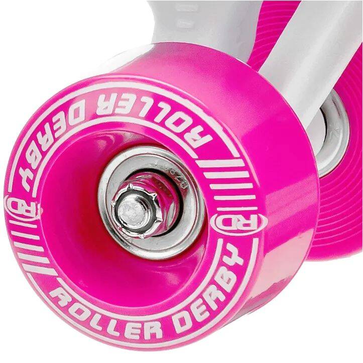 Roller Derby FireStar V2 Quad Roller Skates - White/Pink