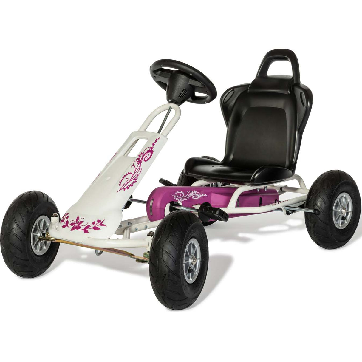 Rolly Toys Air Runner Go Kart - Pink/White
