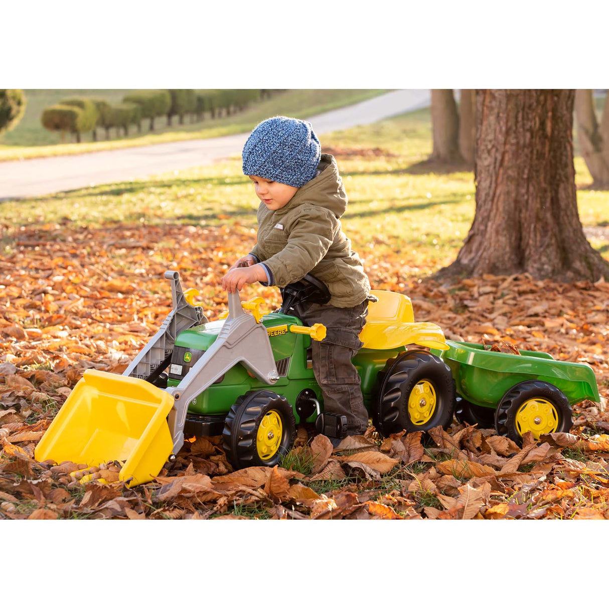 Rolly Toys John Deere Tractor Frontloader w/ Trailer