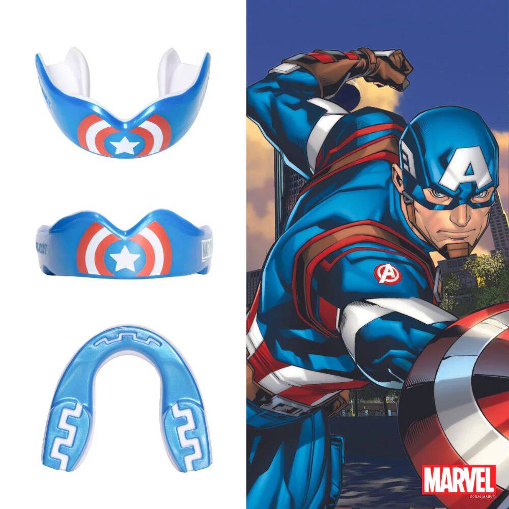 Safejawz Marvel Junior Mouth Guards - Captain America