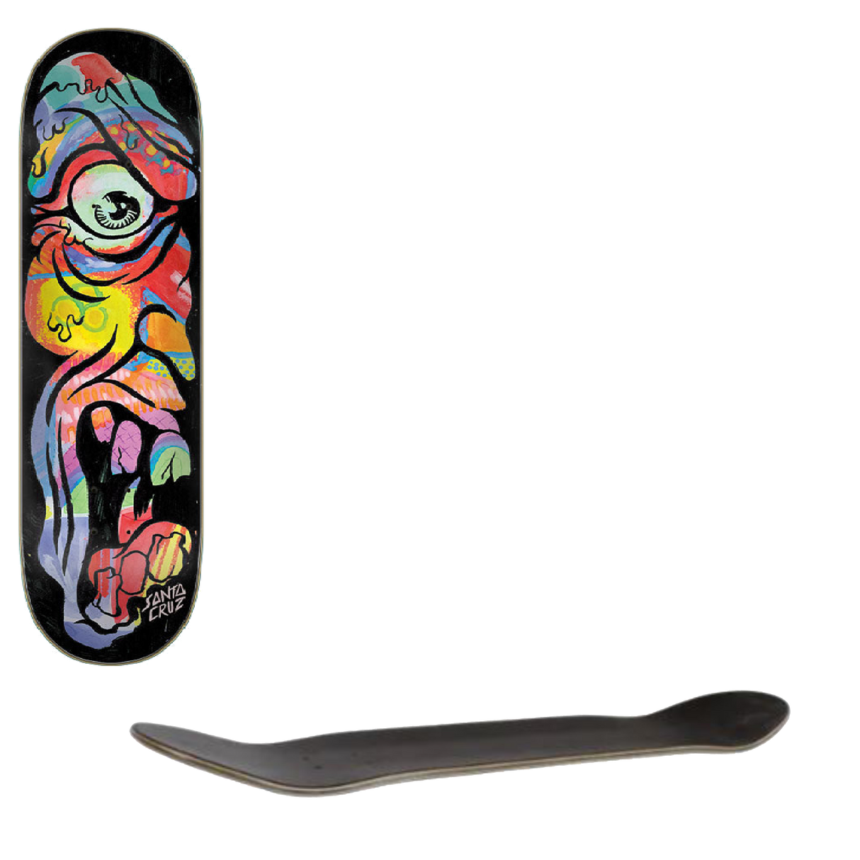 Santa Cruz Everslick Roskopp Pseudo Skateboard Deck - Multi 8"