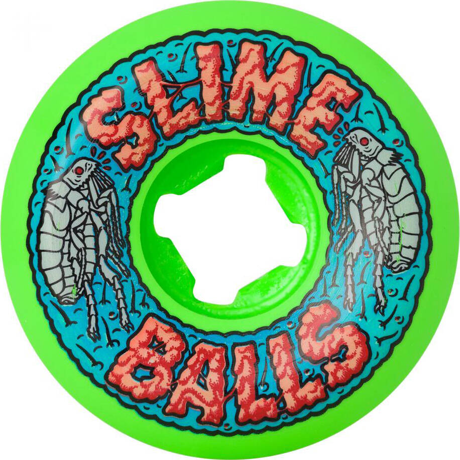 Santa Cruz Slime Balls Flea Balls 99a Skateboard Wheels - Green 56mm