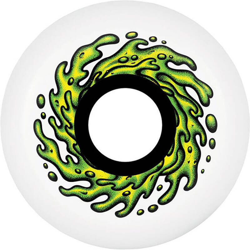 Santa Cruz Slime Balls Mini OG Slime 90a Skateboard Wheels - White 54.5mm