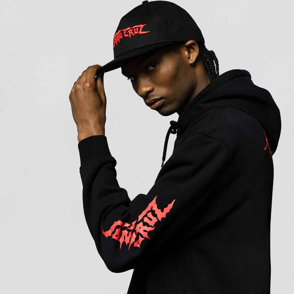 Santa Cruz Dungeon Strip Snapback - Black
