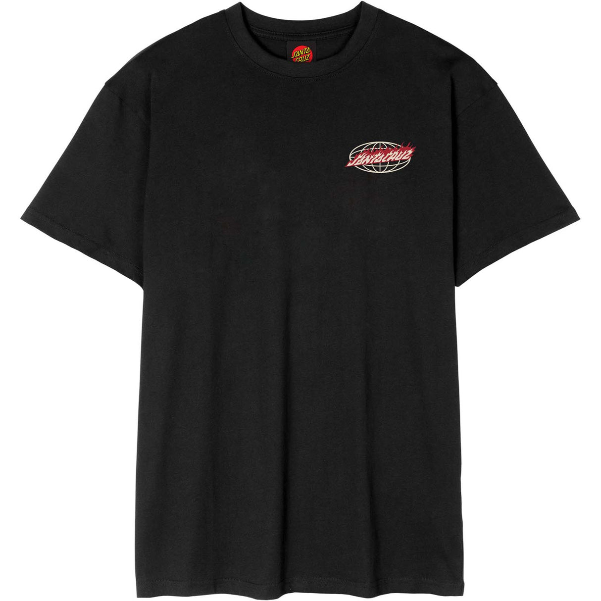 Santa Cruz Global Flame Dot T Shirt - Black