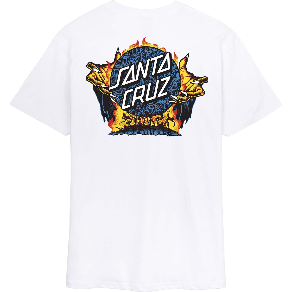 Santa Cruz Knox Firepit Dot T Shirt - White