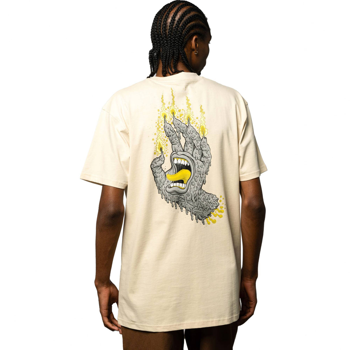Santa Cruz Pace Ritual Hand T Shirt - Sand