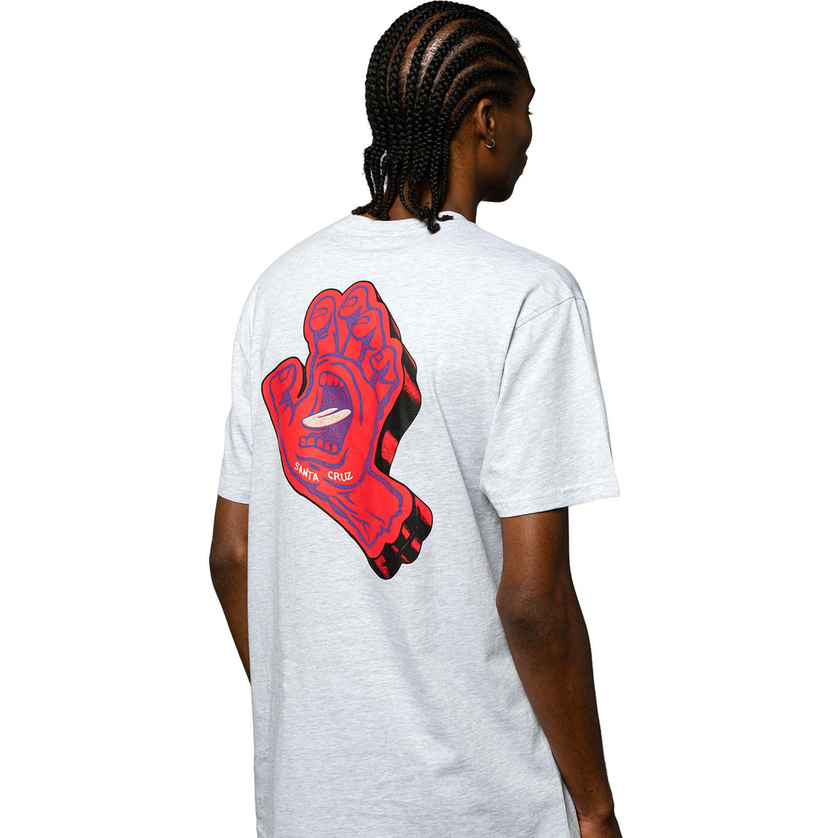 Santa Cruz Screaming Foam Hand T Shirt - Athletic Heather