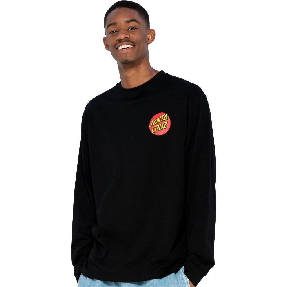 Santa Cruz Classic Dot Long Sleeve T Shirt - Black
