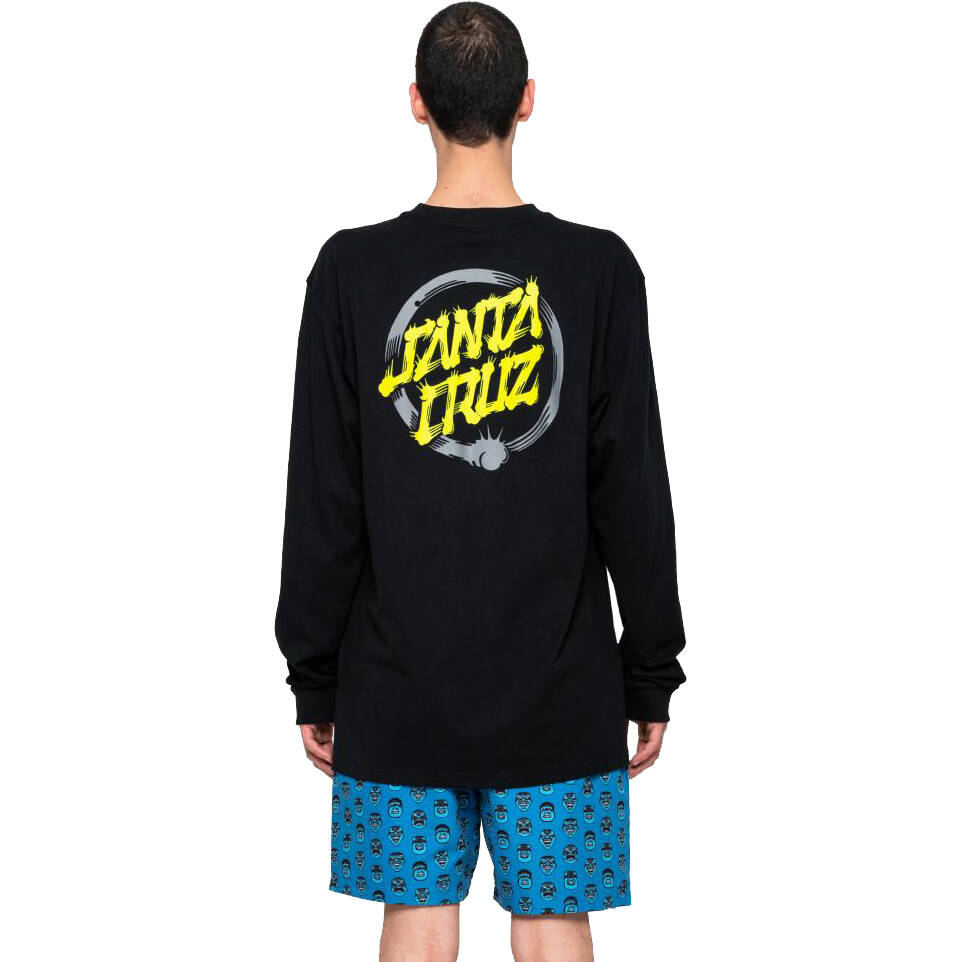 Santa Cruz Mako Dot Long Sleeve T Shirt - Black