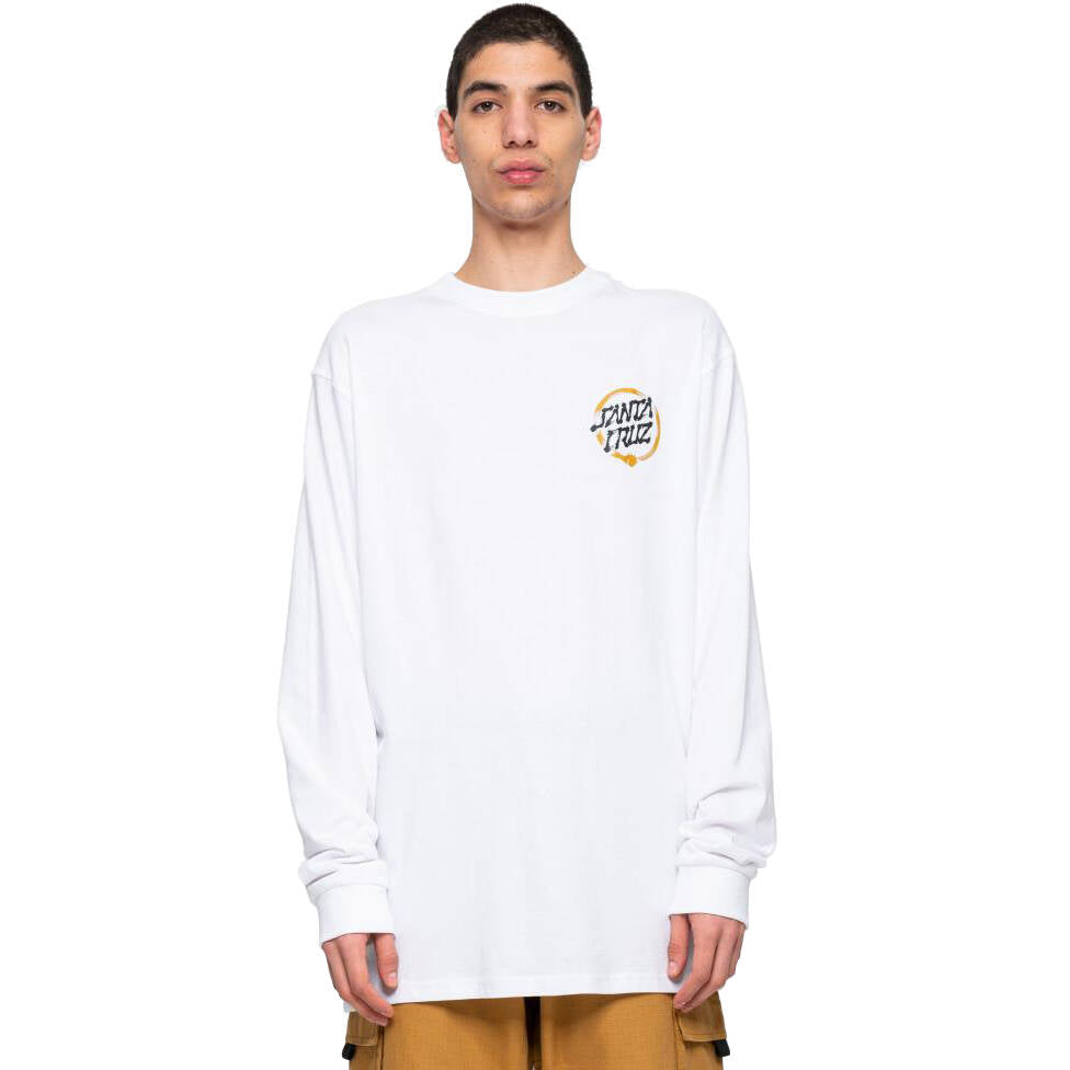 Santa Cruz Mako Dot Long Sleeve T Shirt - White