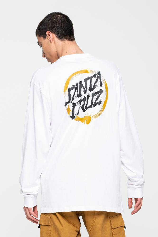 Santa Cruz Mako Dot Long Sleeve T Shirt - White