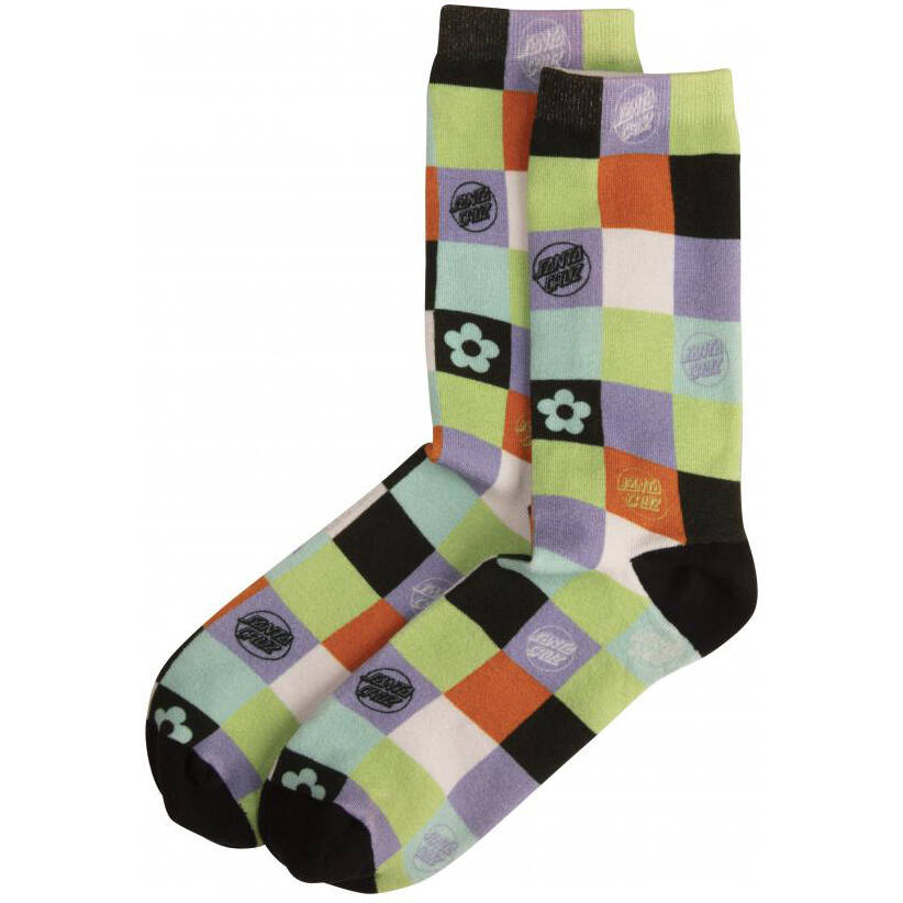 Santa Cruz Patched Up Womens Socks - Patchwork Print