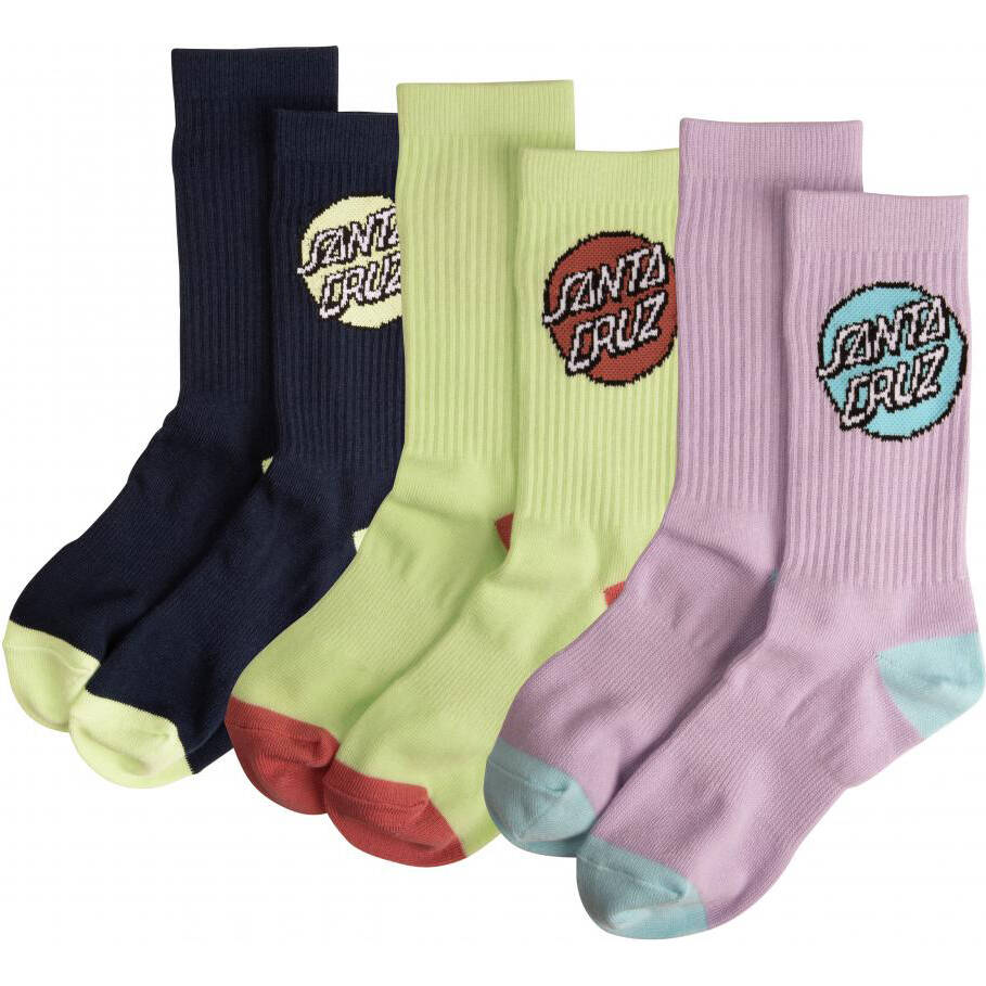 Santa Cruz Pop Dot (3 Pack) Womens Socks - Assorted