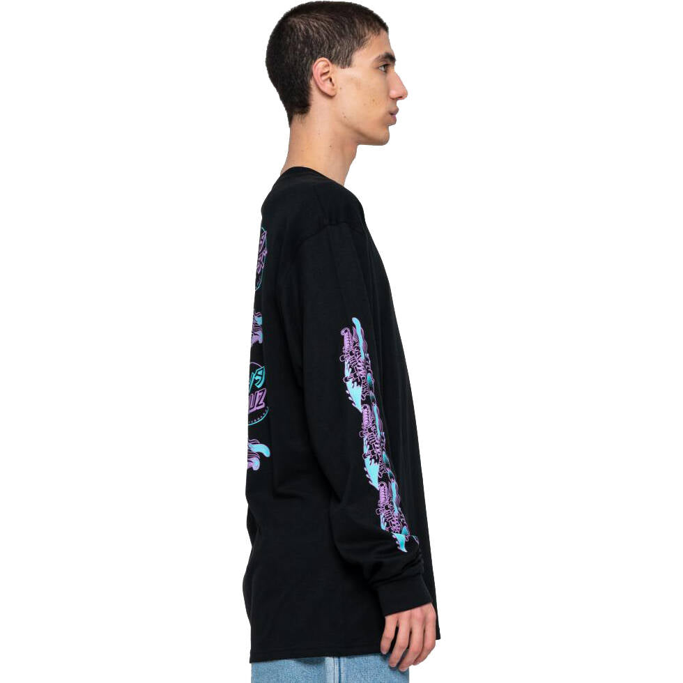 Santa Cruz Slasher Flip Long Sleeve T Shirt - Black