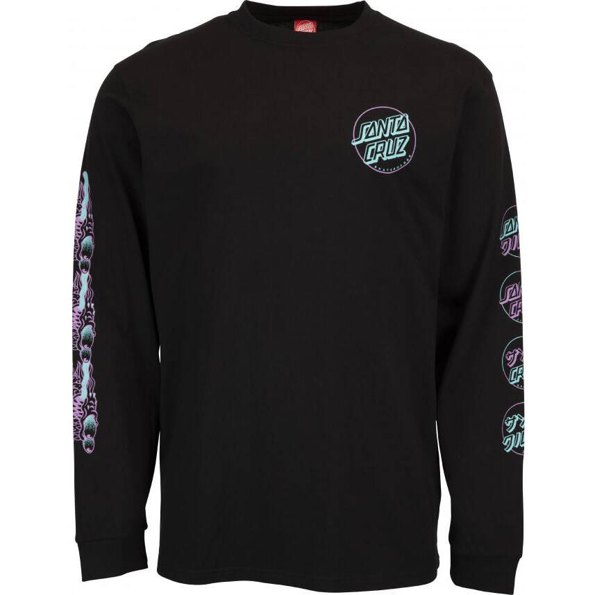 Santa Cruz Slasher Flip Long Sleeve T Shirt - Black