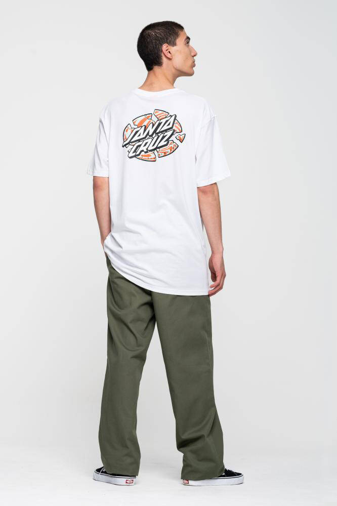 Santa Cruz Warp Broken Dot T Shirt - White
