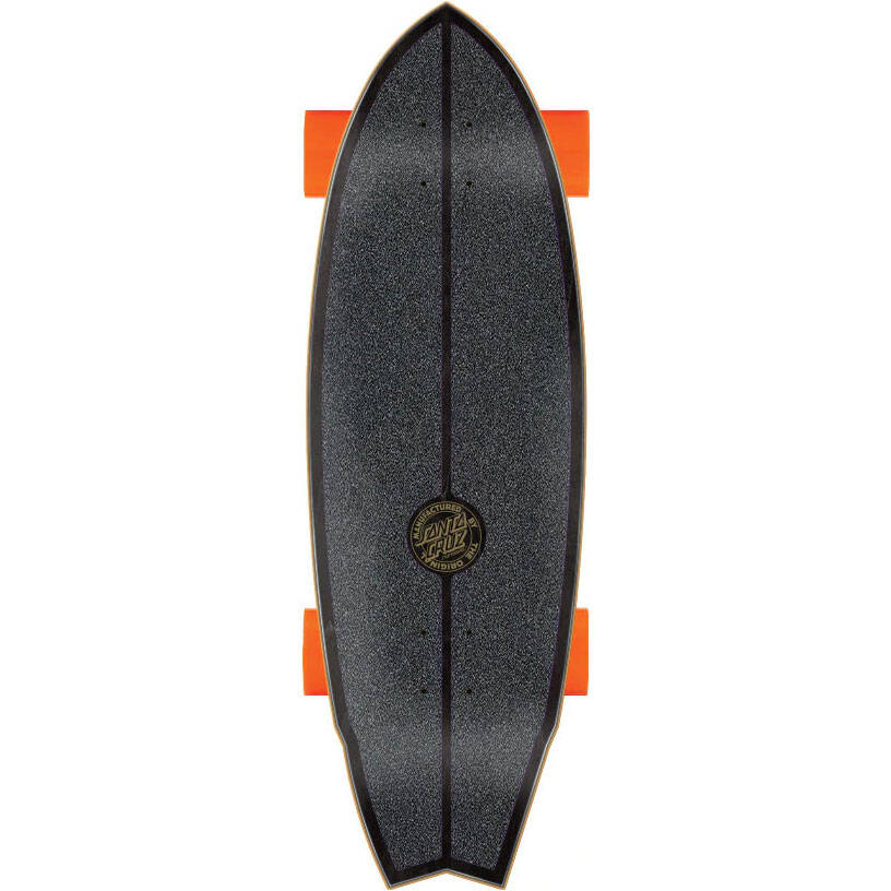 Santa Cruz Flame Dot Shark Surf Skate Complete Cruzer - 31.52"