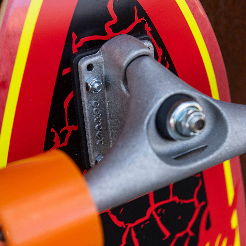 Santa Cruz Flame Dot Shark Surf Skate Complete Cruzer - 31.52"