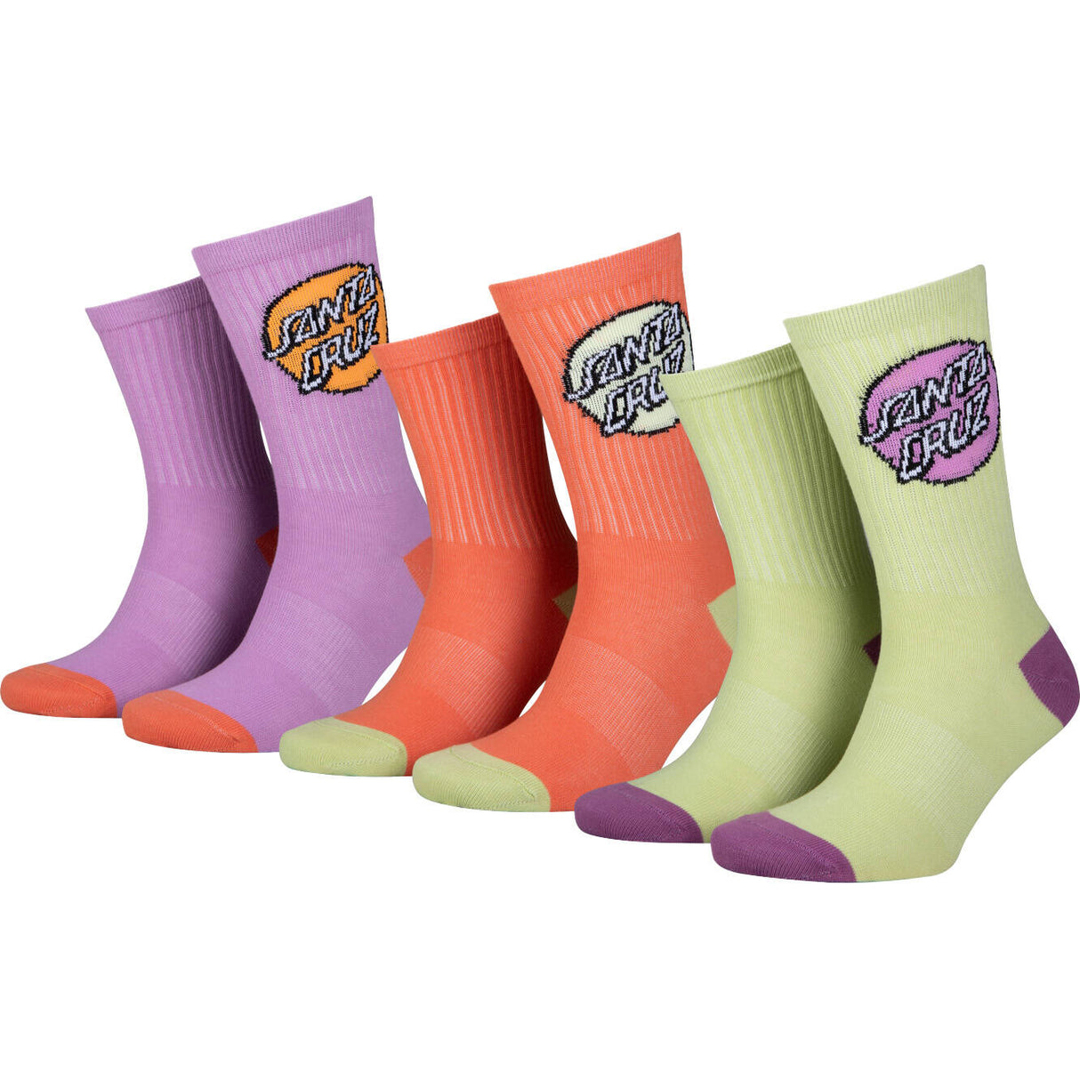 Santa Cruz Pop Dots Assorted Socks - 3 Pack