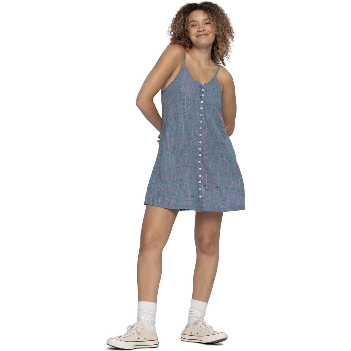 Santa Cruz Sundance Skater Dress - Blue Check