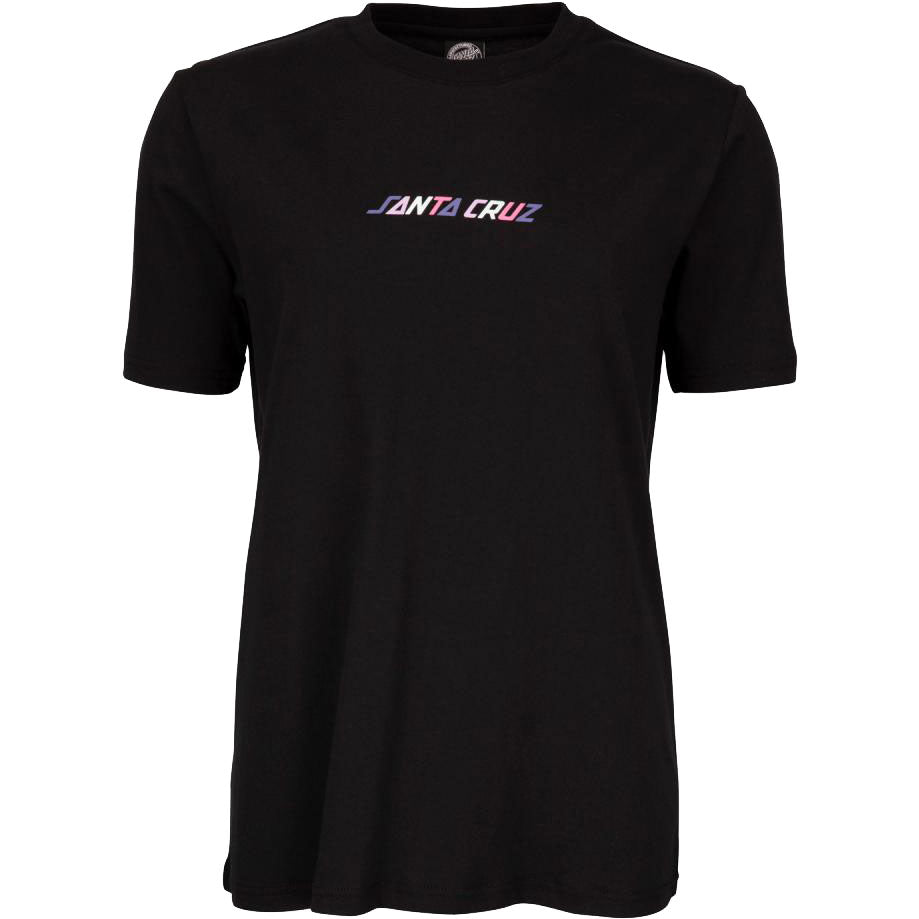Santa Cruz Oval Flame Dot Fusion Womens T Shirt - Black
