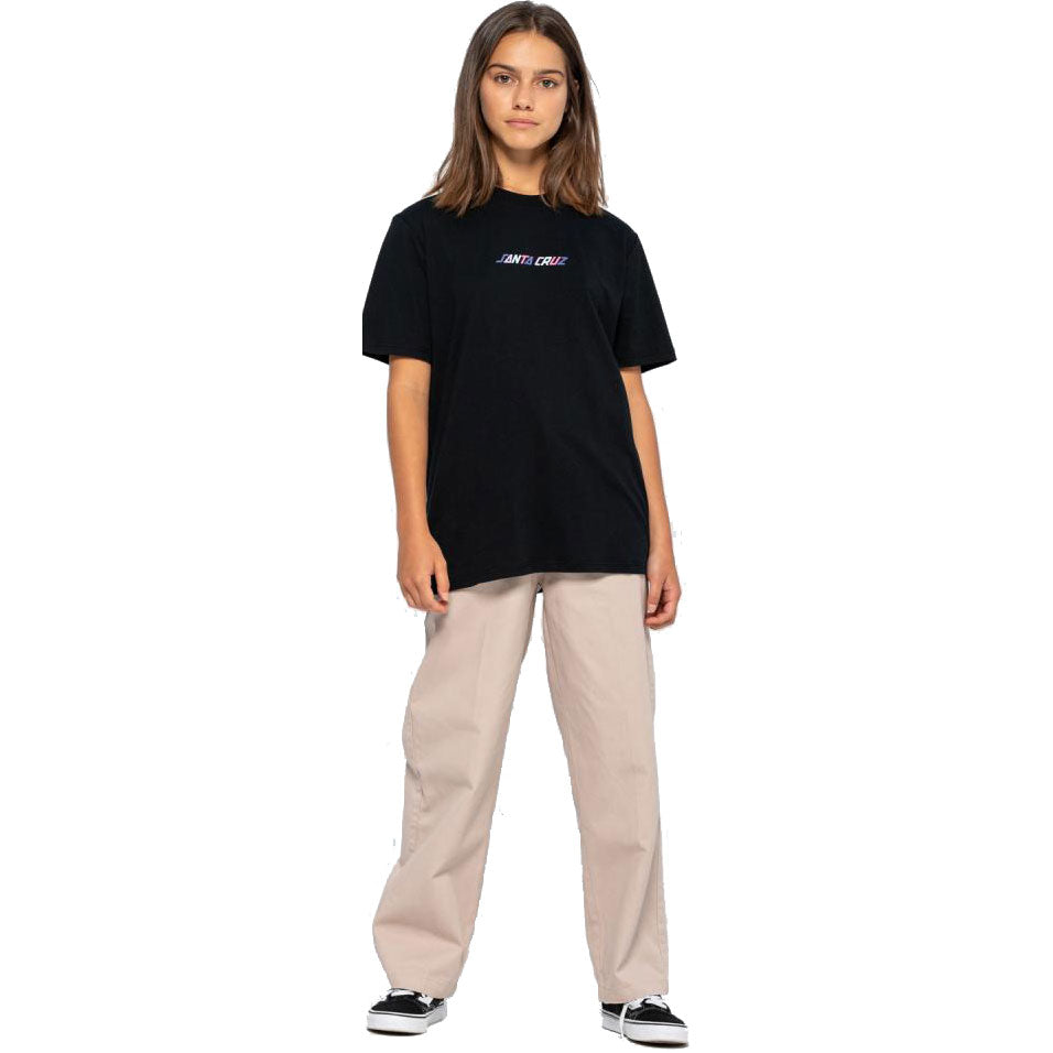 Santa Cruz Oval Flame Dot Fusion Womens T Shirt - Black