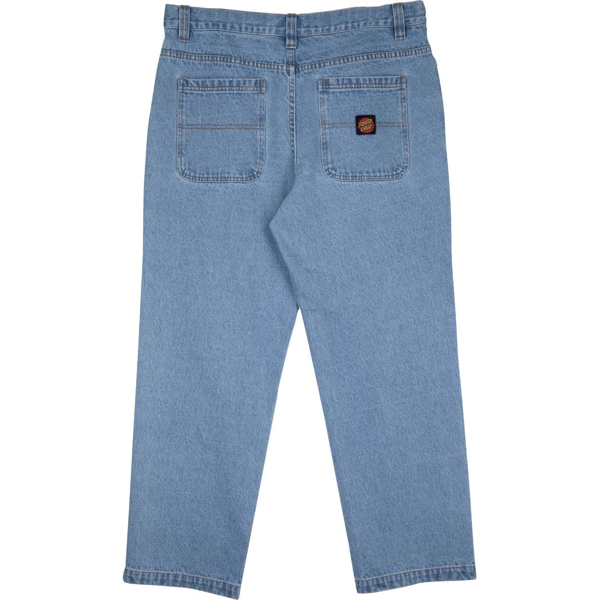 Santa Cruz Classic Label Panel Jeans - Light Blue