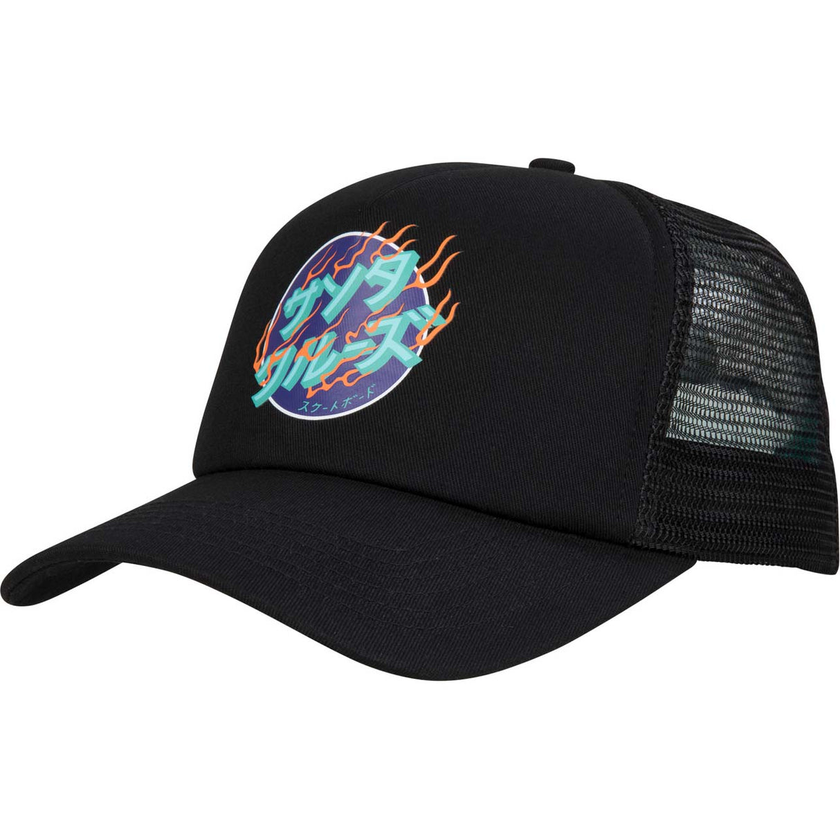 Santa Cruz Japanese Inferno Dot Meshback Cap - Black
